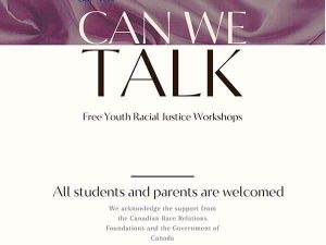 Can We Talk Youth Racial Justice Workshops Poster